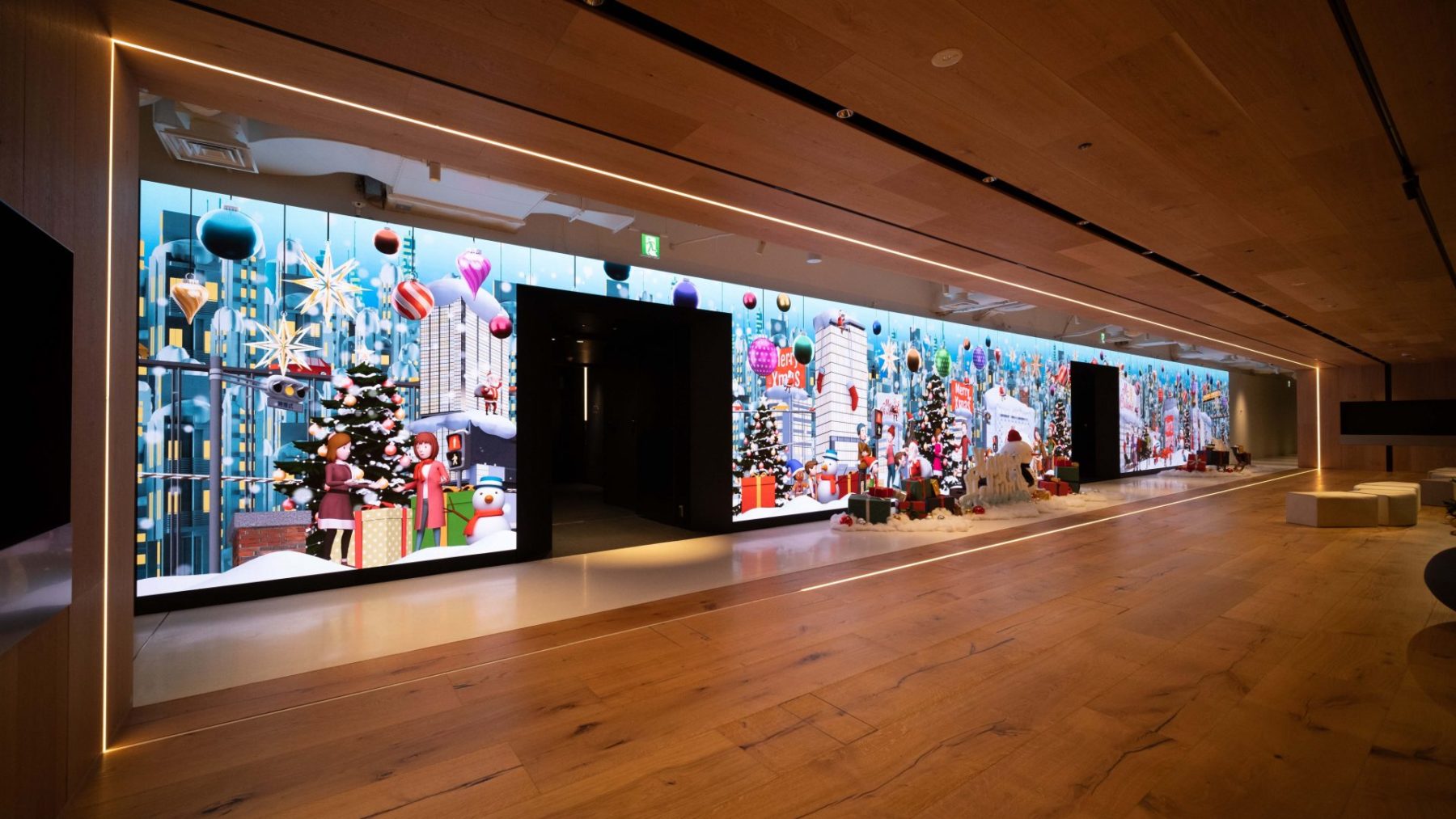 mixi OFFICE ENTRANCE LED SIGNAGE | WORKS | EPOCH Inc.｜CREATIVE